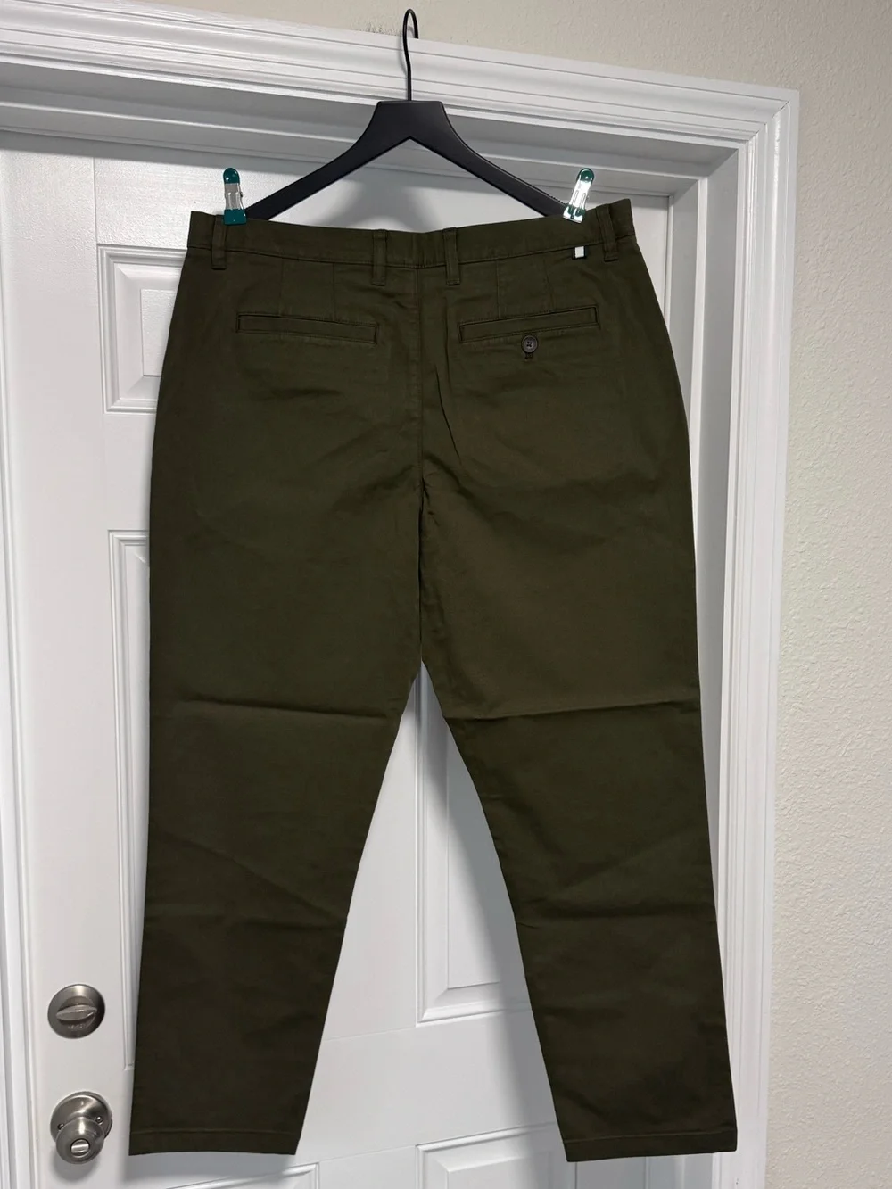 NWT Ted Baker London Regular Fit Textured Chino Trouser - Olive Khaki Size 36R